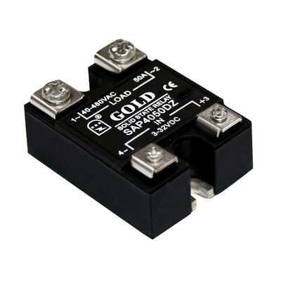 ISO9001 2000 Fase Tunggal ssr50A Ac Dc Solid State Relay